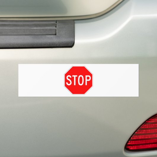 Stopteken - Highway Hexagon Bumpersticker (Op auto)