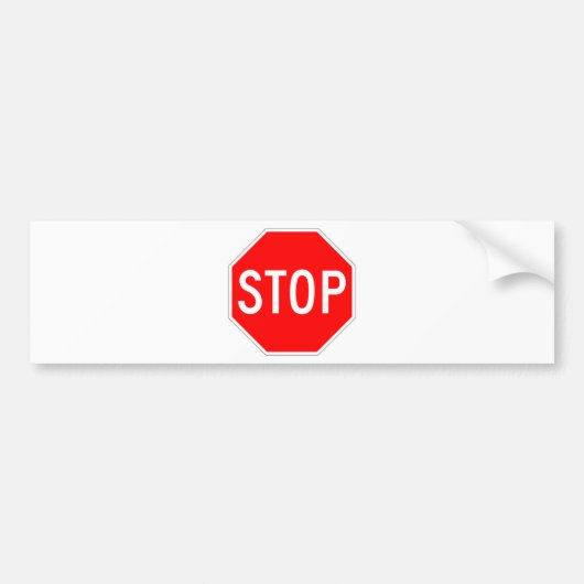 Stopteken - Highway Hexagon Bumpersticker (Voorkant)