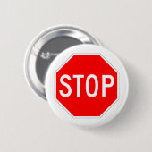 Stopteken - Highway Hexagon Ronde Button 5,7 Cm (Voorkant /achterkant)