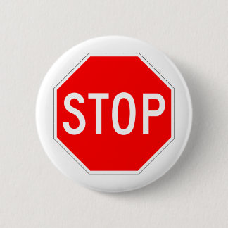 Stopteken - Highway Hexagon Ronde Button 5,7 Cm