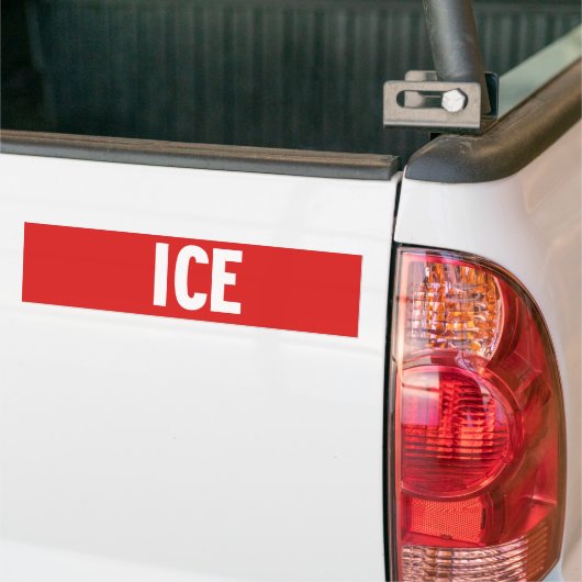 stopteken ijs bumpersticker (Op Truck)