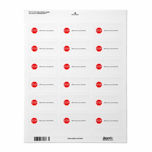 STOPTEKEN - Label (Full Sheet)