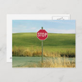 Stopteken op Country, Palouse, Washington Briefkaart (Voorkant / Achterkant)