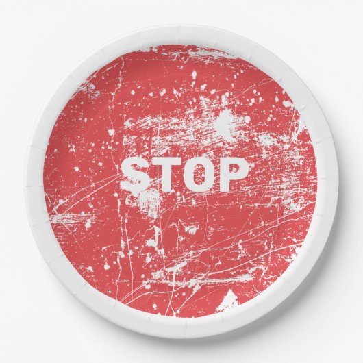 Stopteken Papieren Bordje (Voorkant)