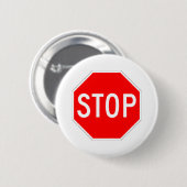  stopteken ronde button 5,7 cm (Voorkant /achterkant)