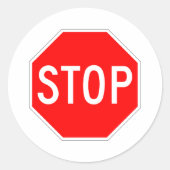  stopteken ronde sticker (Voorkant)