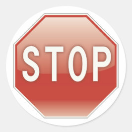 Stopteken Ronde Sticker