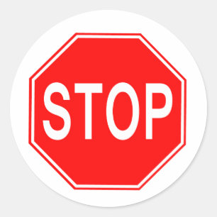 Stopteken - sticker
