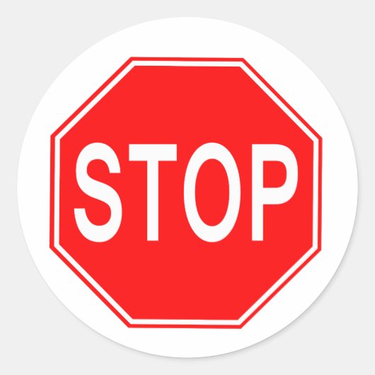 Stopteken - sticker (Voorkant)