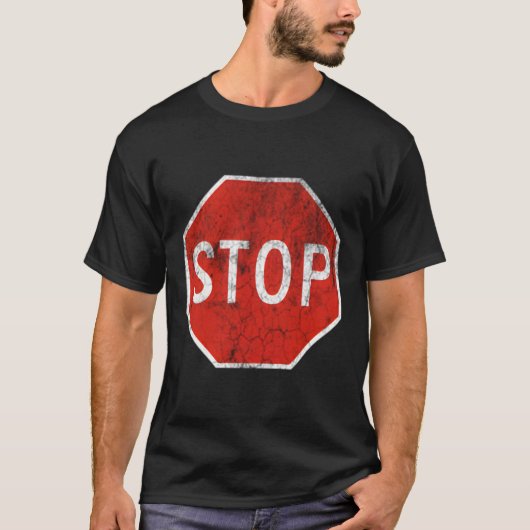 stopteken verkeerswegen verkeerslicht regels t-shirt (Voorkant)