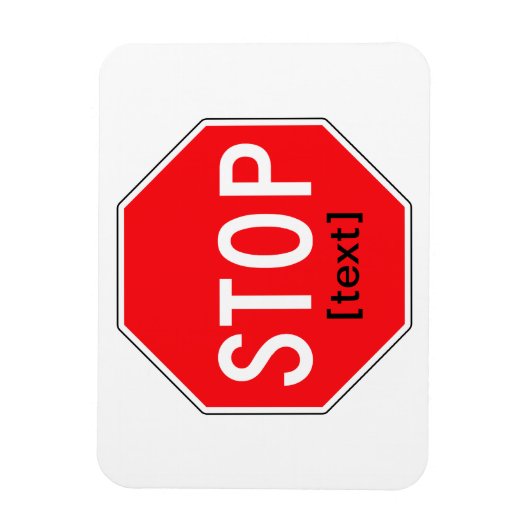 Stopteken voor een goede zaak magneet (Verticaal)