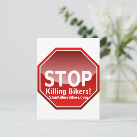 stoptekengroot briefkaart (Staand voorkant)