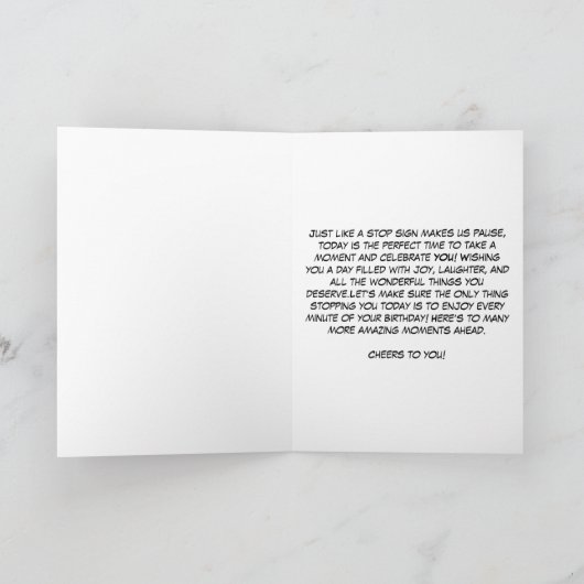 Stoptekens Verjaardag Kaart (Binnen)