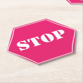 Stoptekens vervoer kartonnen onderzetters (Schuin)