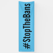 #StopTheBans Pro-Choice March Blue Spandoek (Verticaal)