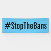 #StopTheBans Pro-Choice March Blue Spandoek (Horizontaal)