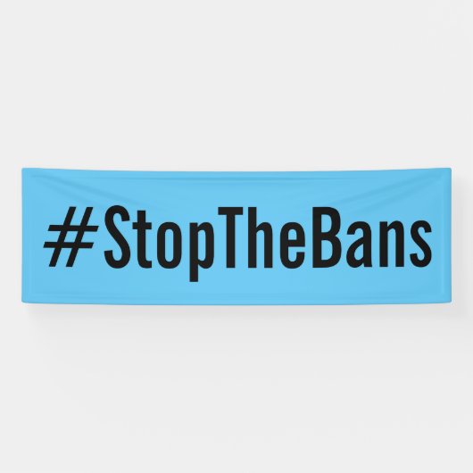 #StopTheBans Pro-Choice March Blue Spandoek (Horizontaal)