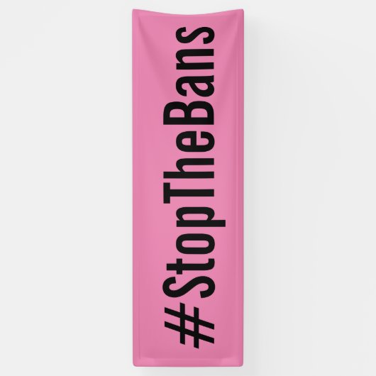 #StopTheBans Pro-Choice March Pink Spandoek (Verticaal)