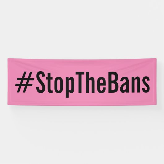 #StopTheBans Pro-Choice March Pink Spandoek (Horizontaal)