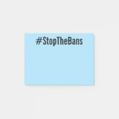 #StopTheBans Pro-Choice zwarte tekst op lichtblauw Post-it® Notes (Voorkant)