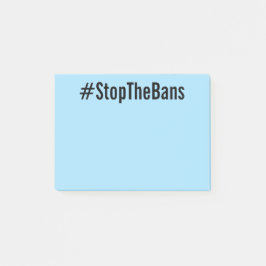 #StopTheBans Pro-Choice zwarte tekst op lichtblauw Post-it® Notes