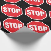 stopverkeersteken cadeaupapier (Hoek)