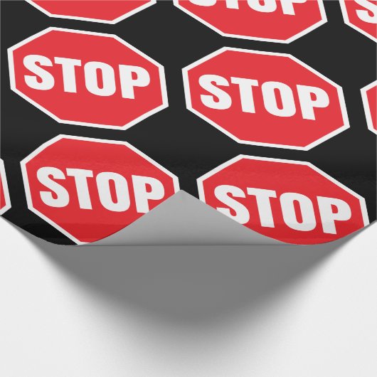 stopverkeersteken cadeaupapier (Hoek)