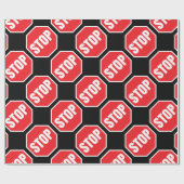 stopverkeersteken cadeaupapier (Vlak)