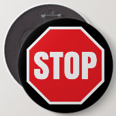 stopverkeersteken ronde button 6,0 cm (Voorkant /achterkant)
