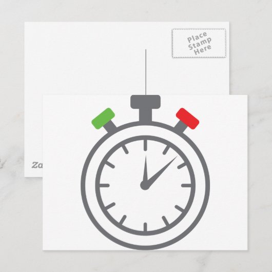 stopwatch - wekker briefkaart (Voorkant / Achterkant)