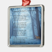 Stopzetting door de Bossen door: Robert Frost Metalen Ornament (Links)