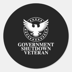 Stopzetting Overheid Veteraan Adelaar Patriottisch Ronde Sticker