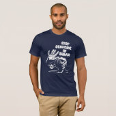 stopzetting van de genocide in sudan ( donkere kle t-shirt (Voorkant volledig)