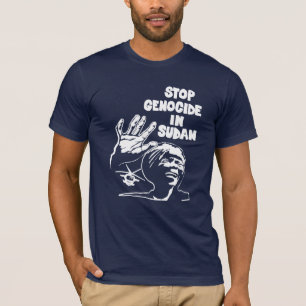 stopzetting van de genocide in sudan ( donkere kle t-shirt