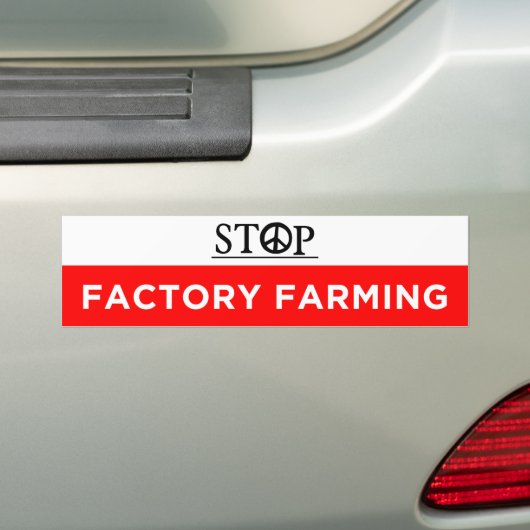 stopzetting van de veeteelt bumpersticker (Op auto)