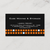 Storage Visitekaartje Box Black Oranje (Achterkant)