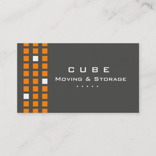 Storage Visitekaartje Box Grijs Sinaasappel (Voorkant)