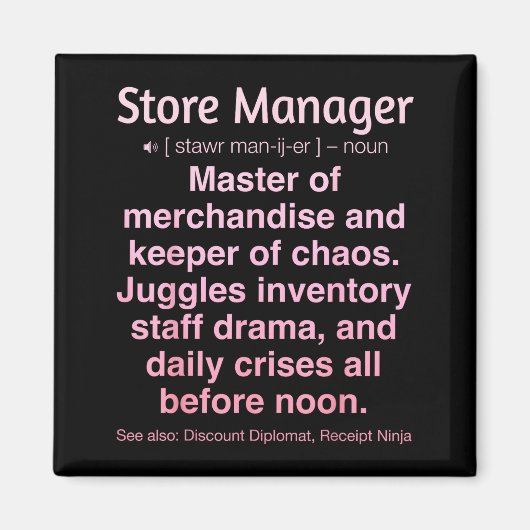Store Manager Magneet (Voorkant)