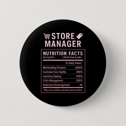 Store Manager Ronde Button 5,7 Cm (Voorkant)