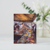 Storefront - de open markt voor thee en specerijen briefkaart (Staand voorkant)