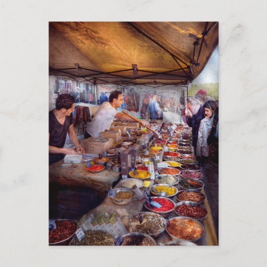 Storefront - de open markt voor thee en specerijen briefkaart (Voorkant)