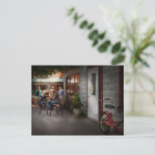 Storefront - Frenchtown, NJ - bij een quaint Bistr Briefkaart (Staand voorkant)