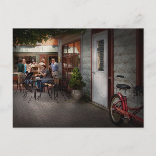 Storefront - Frenchtown, NJ - bij een quaint Bistr Briefkaart (Voorkant)