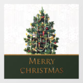 Storefront Merry-kerstboom met sneeuwvlokken Raamsticker (Vel)