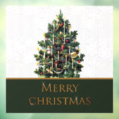 Storefront Merry-kerstboom met sneeuwvlokken Raamsticker (Vel 3)