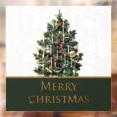Storefront Merry-kerstboom met sneeuwvlokken Raamsticker (Vel 2)