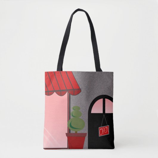 Storefront Open Shop Canvas tas (Voorkant)