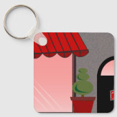 Storefront Open Shop Sleutelhanger (Voorkant)