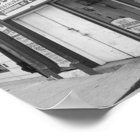 Storefront Philadelphia Black en White Photo Poster (Hoek)