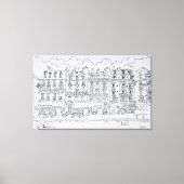 Storefronten langs Rue Daguerre | Parijs, Frankrij Canvas Afdruk (Voorkant)